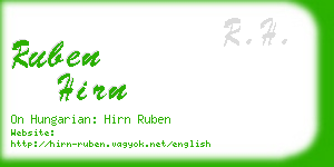 ruben hirn business card